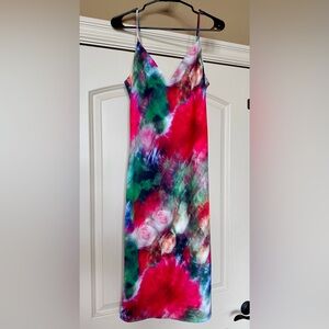 Adam Lippes Red and Green Midi Dress